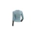 Striped patchwork contrasting long sleeved women