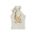 Print Strapless Bow Top for Casual Trendy Sleeveless Crop
