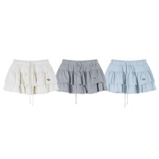 Sports style gray cake short skirt for women