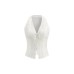 V-neck single breasted sleeveless top V-neck single breasted sleeveless top