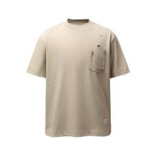 Hand worn round neck short sleeved embroidered letters