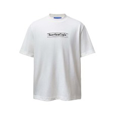 Embroidered letter printed short sleeved fabric Embroidered letter printed short sleeved fabric