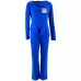 Elegant Asymmetric Neck Long Sleeve Fitted Jumpsuit for Women, Fashionable Party Wear