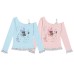Women's Polka Dot Spliced Slouch Shoulder Top