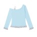 Women's Polka Dot Spliced Slouch Shoulder Top