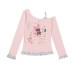 Women's Polka Dot Spliced Slouch Shoulder Top