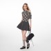 Fitted Short Sleeve Top for Women Vintage Style Shoulder-Baring Irregular Blouse