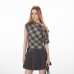 Fitted Short Sleeve Top for Women Vintage Style Shoulder-Baring Irregular Blouse