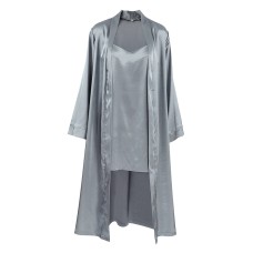 Silk-like Comfortable Loose Sleepwear Set for Women, Two-Piece Nightdress and Robe, Simple Casual Home Wear, Spring and Summer Style Silk-like Comfortable Loose Sleepwear Set for Women, Two-Piece Nightdress and Robe, Simple Casual Home Wear, Spring and Summer Style