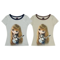 Barbie printed short sleeved T-shirt for women Barbie printed short sleeved T-shirt for women