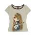 Barbie printed short sleeved T-shirt for women