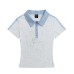 Polo collar rhinestone letter short sleeved T-shirt for women