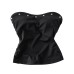 Retro rivet strapless with chest cushion for women