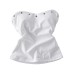 Retro rivet strapless with chest cushion for women