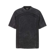 Splicing edge design washing water to make old short sleeves