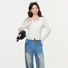 Lace Spliced Stylish Two-Piece Set for Women