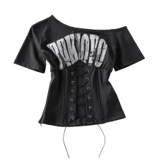 Fish bone slimming and waist pinching spicy girl top