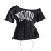 Fish bone slimming and waist pinching spicy girl top