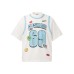 Fake two short sleeves with alphanumeric printing