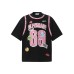 Fake two short sleeves with alphanumeric printing