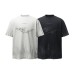 Spray painted dirty letter print round neck short sleeved shirt