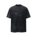 Spray painted dirty letter print round neck short sleeved shirt
