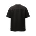 Irregular arc splicing letter embroidery short sleeved shirt