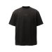 Irregular arc splicing letter embroidery short sleeved shirt