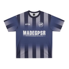 Striped letter printed sports short sleeved shirt Striped letter printed sports short sleeved shirt