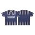 Striped letter printed sports short sleeved shirt