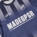 Striped letter printed sports short sleeved shirt