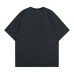 Washed hand drawn letter stickers embroidered loose short sleeves