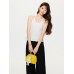 White Strapless Polka Dot Crop Top for Women