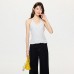 White Strapless Polka Dot Crop Top for Women