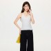 White Strapless Polka Dot Crop Top for Women