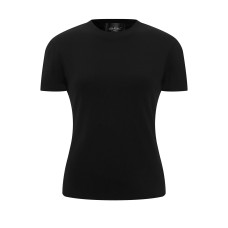 Versatile shoulder white t solid color short sleeved women