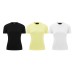 Versatile shoulder white t solid color short sleeved women