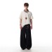 Slanted collar short sleeved polo shirt casual top