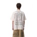 Blurred character letter printed short sleeved T-shirt