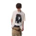 Blurred character letter printed short sleeved T-shirt
