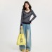Colorful Stripe U-neck Knit Top for Women