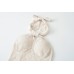 Lace hollow neck and waist strap