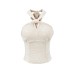 Lace hollow neck and waist strap