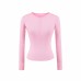 Slim fit round neck long sleeved top
