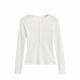 Slim fit round neck long sleeved top