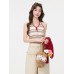 Bandeau Striped Halter Top for Women with Tie-Back Design