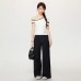Chic White Asymmetrical Shoulder Sleeveless Knit Top