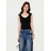 Cute Red Ruffle Sleeveless Crop Top for Women Cute Red Ruffle Sleeveless Crop Top for Women