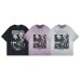 Rock Band Printed Letter Hot Diamond Washed Round Neck Short Sleeve Rock Band Printed Letter Hot Diamond Washed Round Neck Short Sleeve