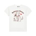 Retro puppy print short sleeved women